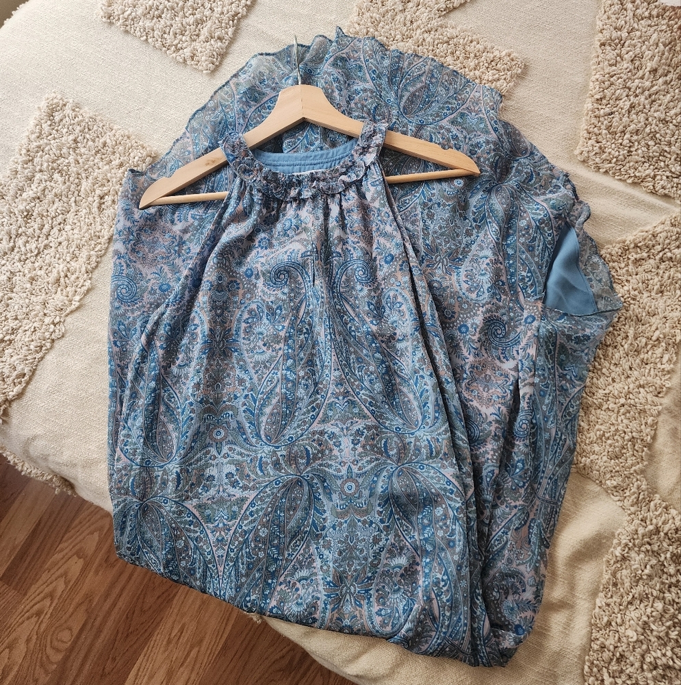 Ramy Brook Paisley Printed Joie Asymmetrical Dress🤍